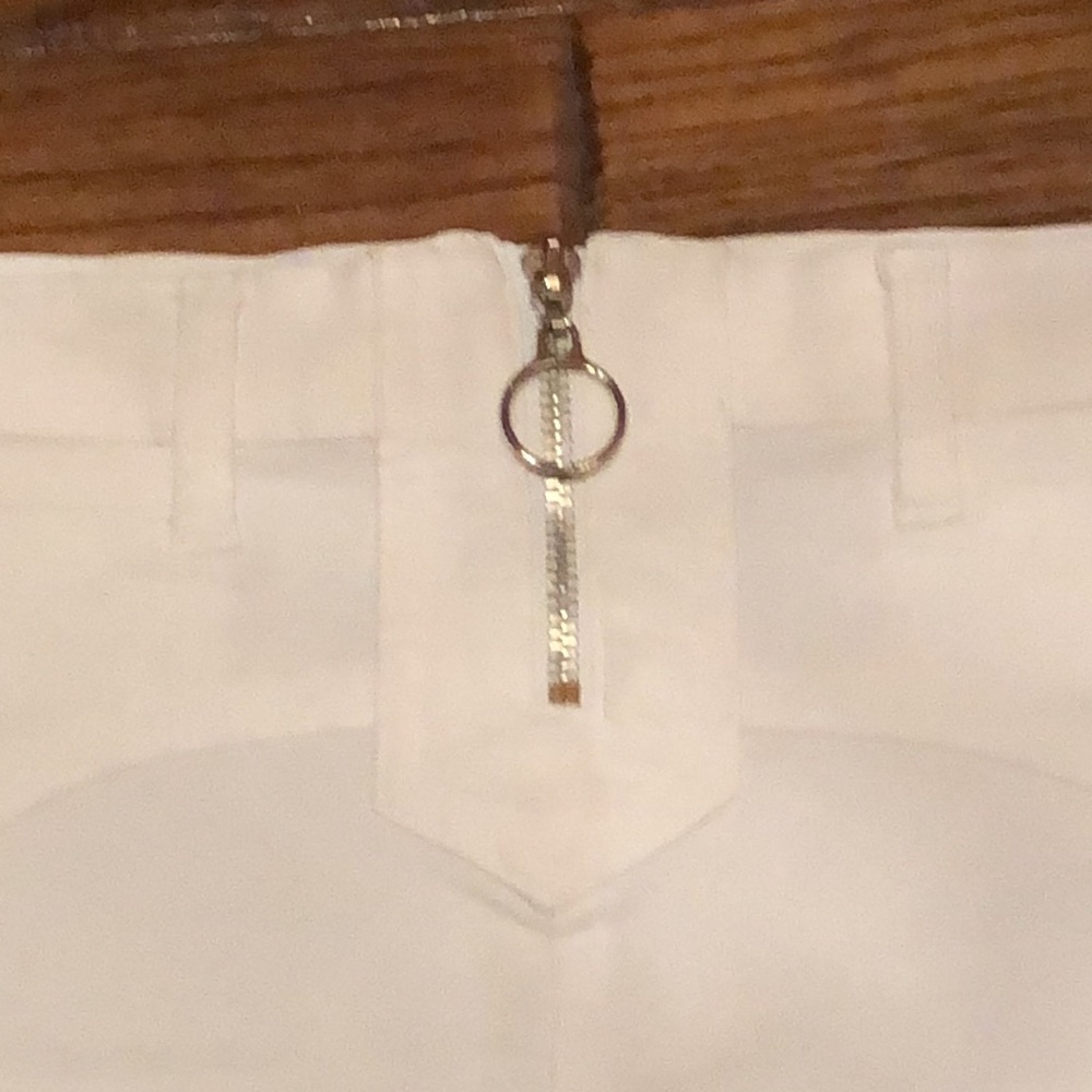 Z. Cavaricci white stretch mini skirt w/zipper size 1 juniors - Picture 8 of 10